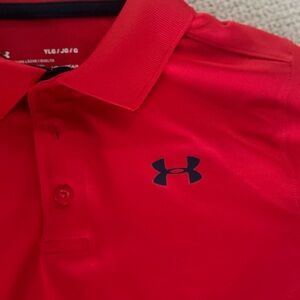 Boys YLG Under Amour collar shirt.
